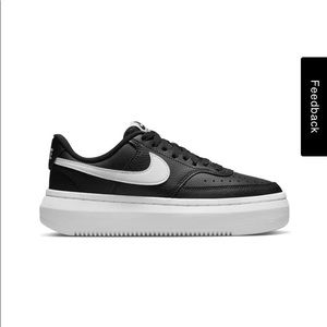 Nike Court Vision Alta, black and white size 8